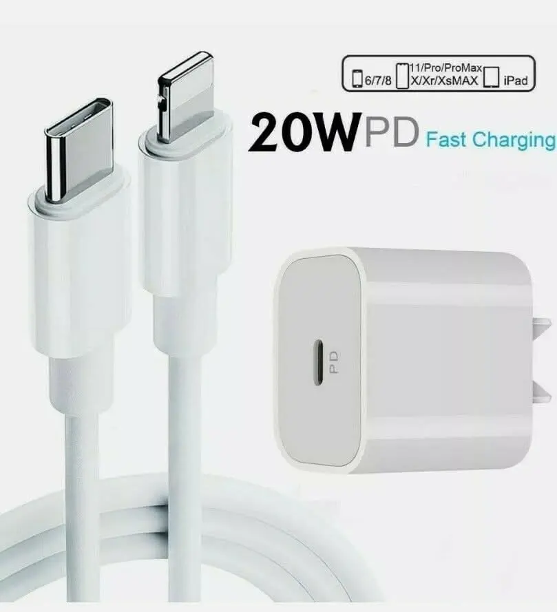 Fast Charger for iPhone 14 13 12 11 Pro Max iPad 20W USB Type-C Wall Adapter