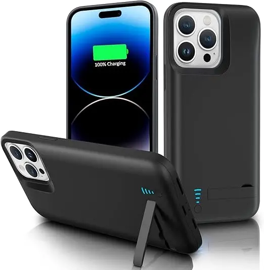 For iPhone 14 Pro Max Battery Cover Power Bank Charger Case - Electronics
