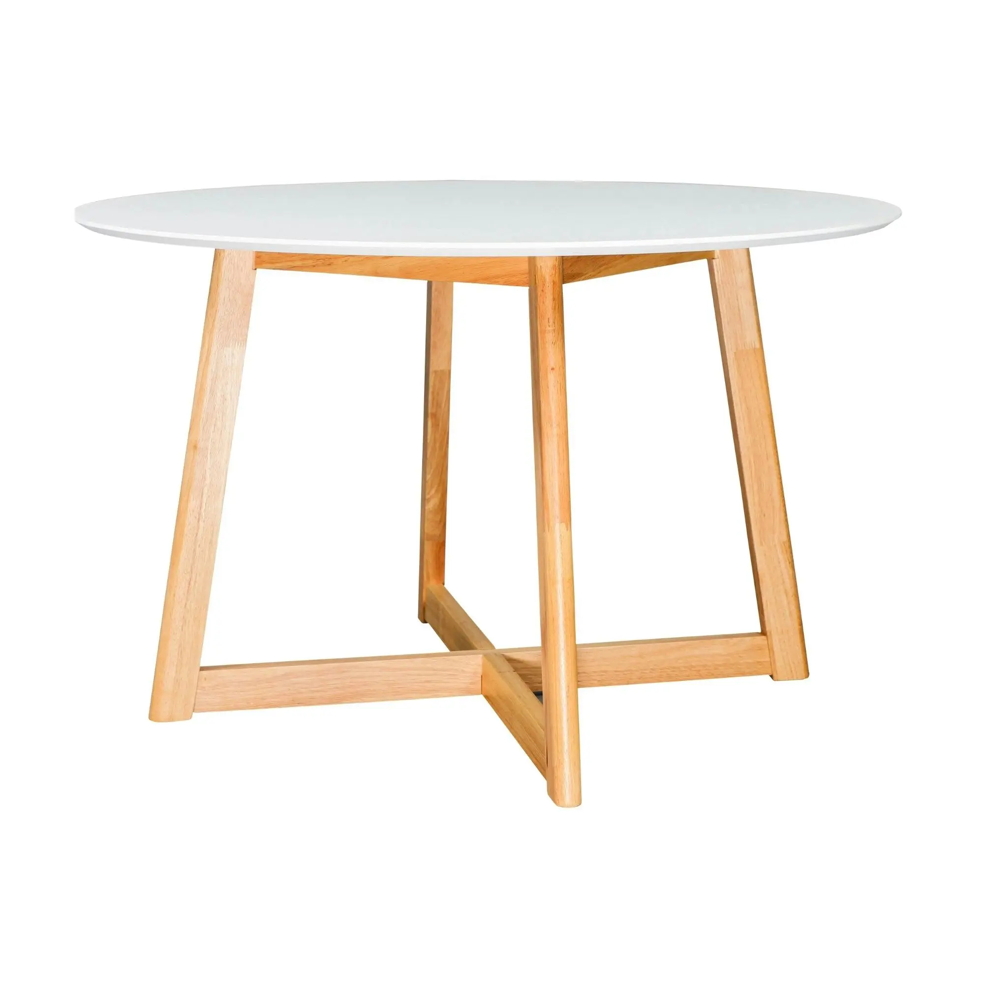Harry 120cm Round Dining Table White - Furniture