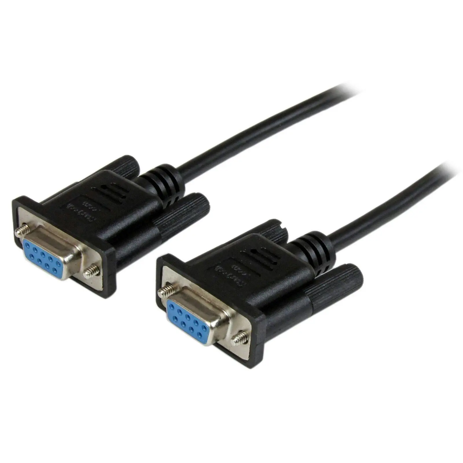 Star Tech 1m Black DB9 Serial Null Modem Cable Female To Female PC/Serial Device - Electronics
