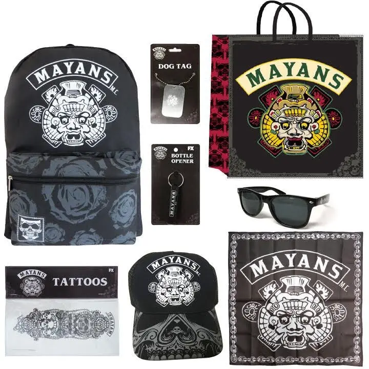 Mayans Boys Showbag w/Backpack/Tattoos/Dog Tag/Sunglasses/Keyring - Fashion