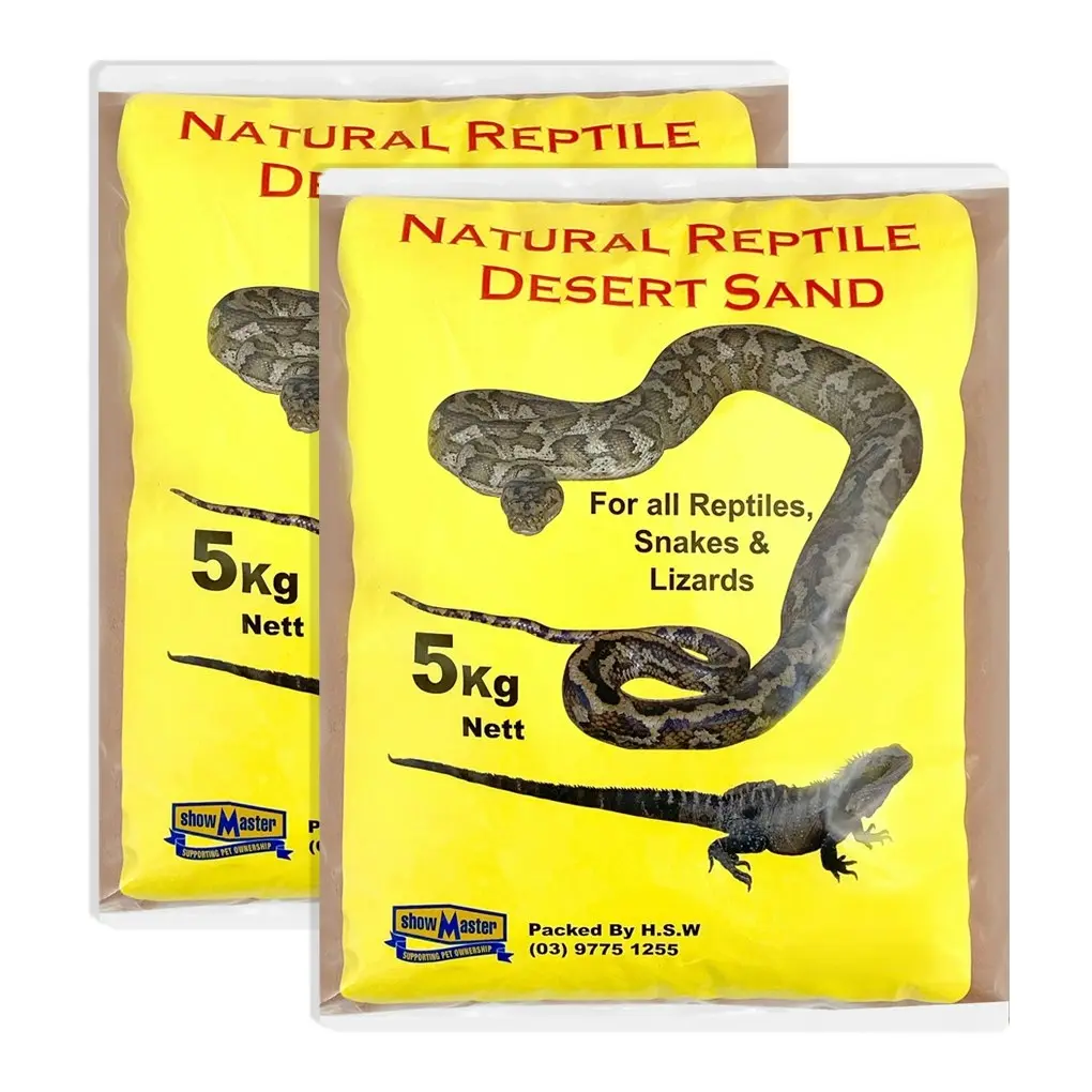 2x 5kg Showmaster Central Aust Natural Pet Reptile/Snake/Lizard Desert Tank Sand - Pets