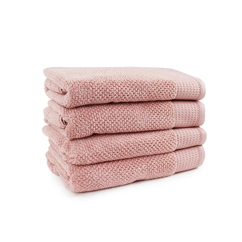 4pc Onkaparinga 69x140cm Cotton Avalon Bathroom Towels Set 550GSM Dusty Primrose - Home & Garden
