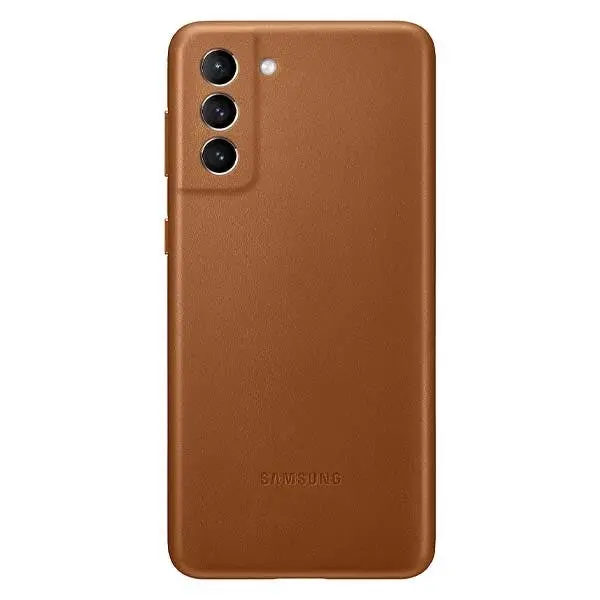 Samsung Leather Back Case (Suits Galaxy S21+ 5G) - Brown
