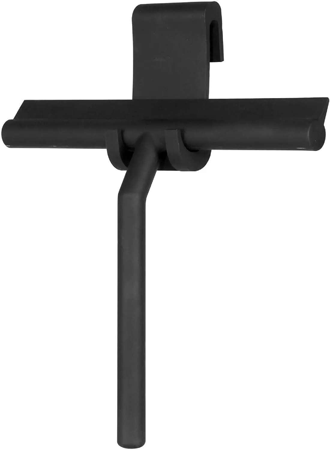 Shower Squeegee, Window Wiper Scraper Cleaner Silicone Blade & Holder Hook (Black) - Home & Garden