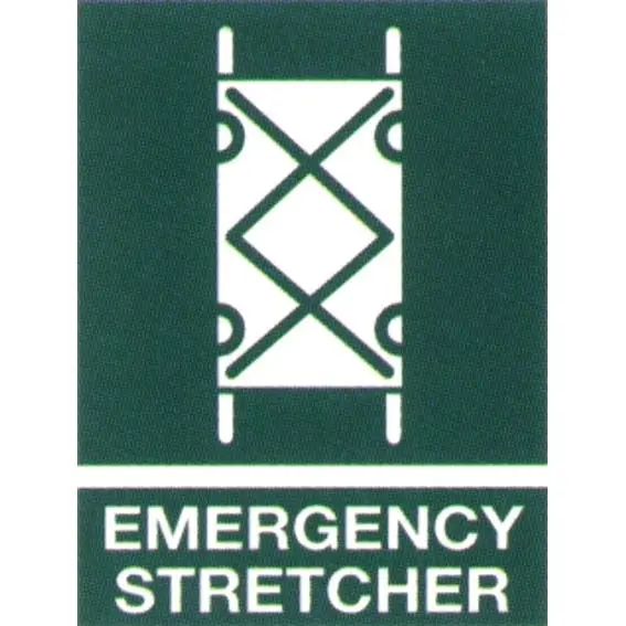 Livingstone Metal Printed Sign 'Emergency Stretcher' 225 x 300 mm - Health