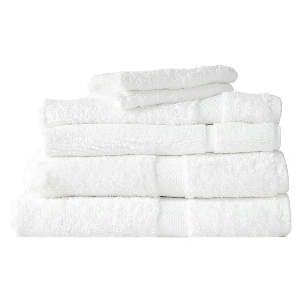 6pc Canningvale Luxury Bathroom Towel Set Royal Splendour Home Decor White - Home & Garden
