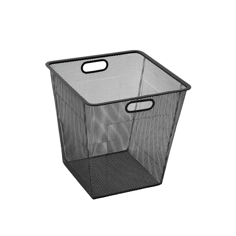 Boxsweden Mesh Storage Basket 33x33cm Home Organiser Container Case Holder BLK - Home & Garden