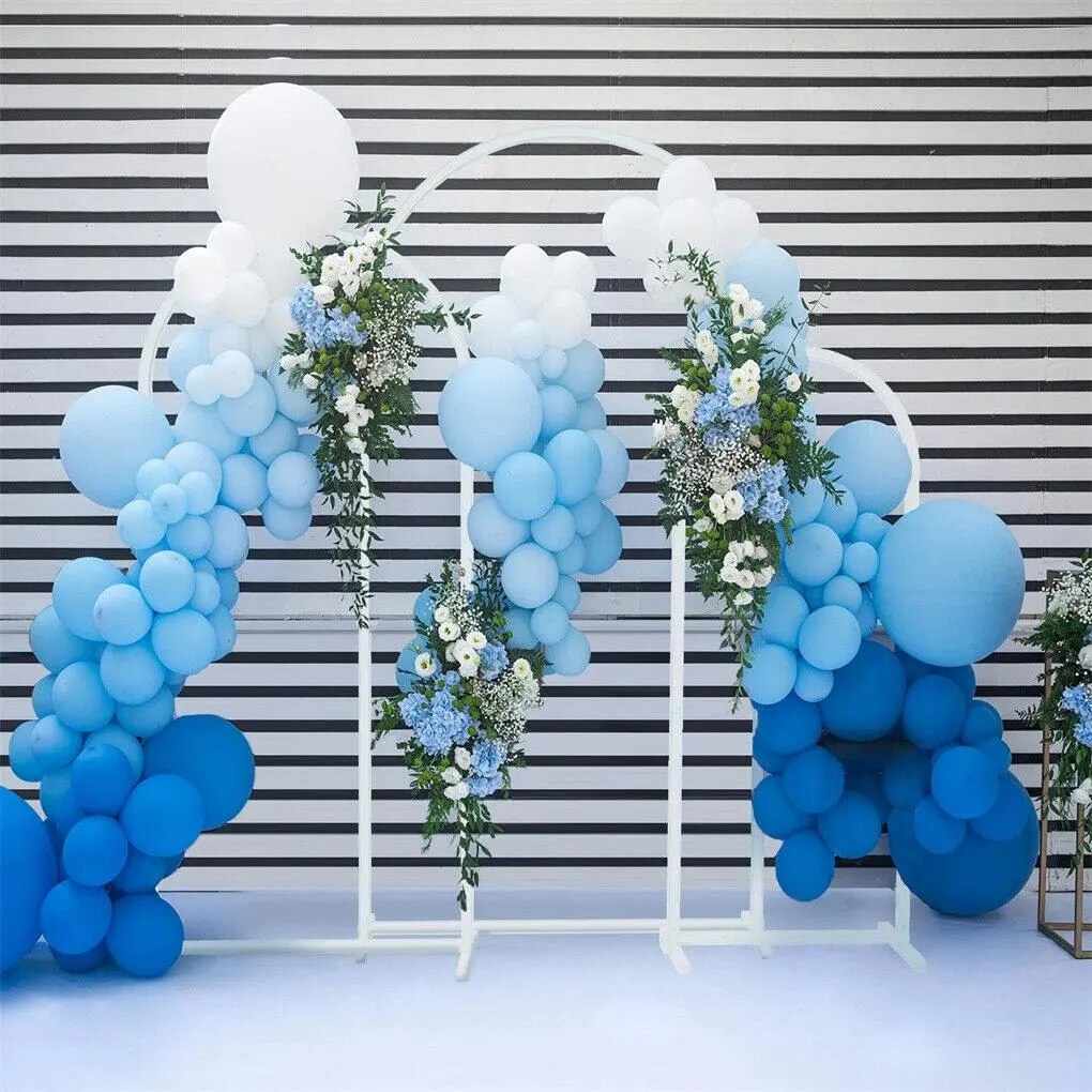 Fin Set Of 3 White Wedding Arch Backdrop Stand Strong Crossbar Flower Display Frame - Religious & Ceremonial
