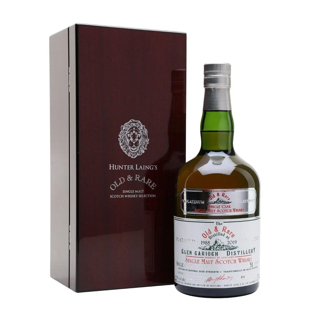 1988 Hunter Laing's Old & Rare Glen Garioch 31 Year Old Cask Strength Single Malt Scotch Whisky 700ml - Alcohol