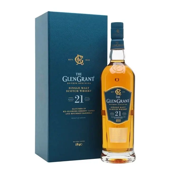 Glen Grant 21 Year Old Single Malt Scotch Whisky 700ml - Alcohol