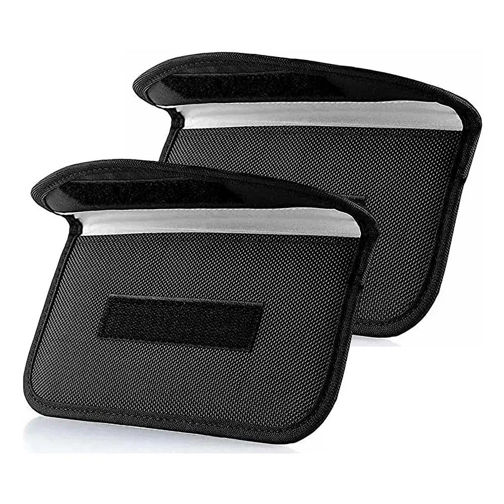 2 Pack Rf Signal Blocker Bags For Car Keys And Cell Phone Anti-Tracking Wallet