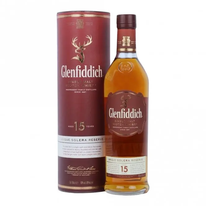 Glenfiddich 15 Year Old Solera Reserve (Old Bottling) 700ml - Alcohol
