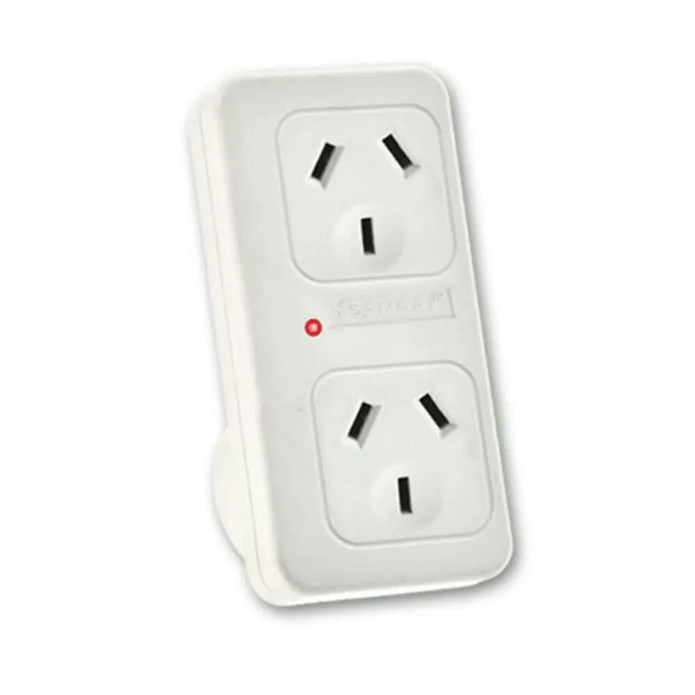Sansai Vertical Up Powerpoint Double Adaptor/Outlet Power Board Splitter/NZ/AU - Electronics