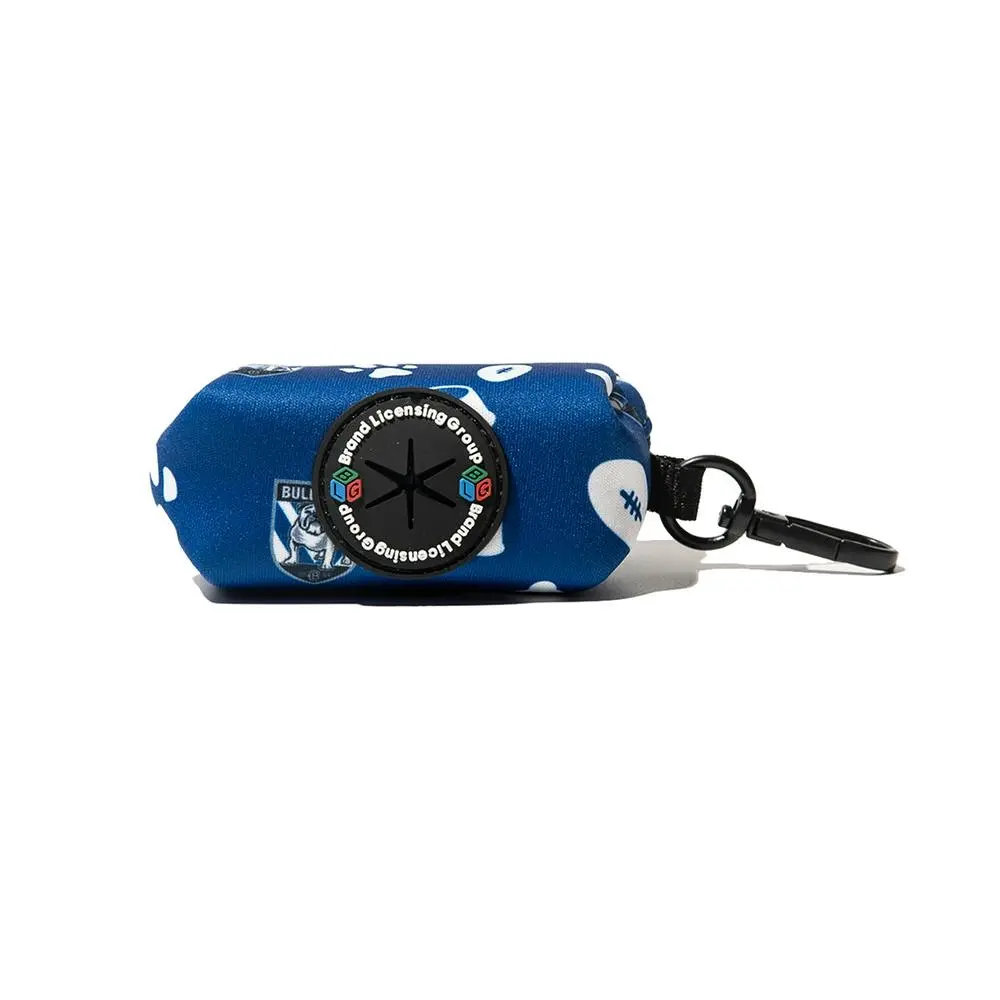 NRL Canterbury Bulldogs Pet Poop Bag Holder Dog Waste Storage Pouch Dispenser - Pets
