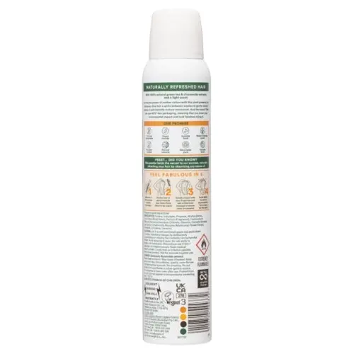 Batiste Naturally Green Tea & Cham Dry Shampoo 200ml - Beauty