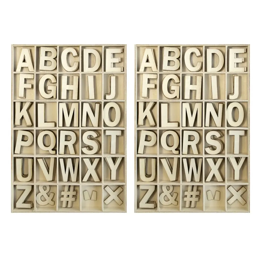330pc Boyle 16.5cm Plywood Alphabet Letter Set in Tray Kids/Toddler Toy Natural - Hobbies