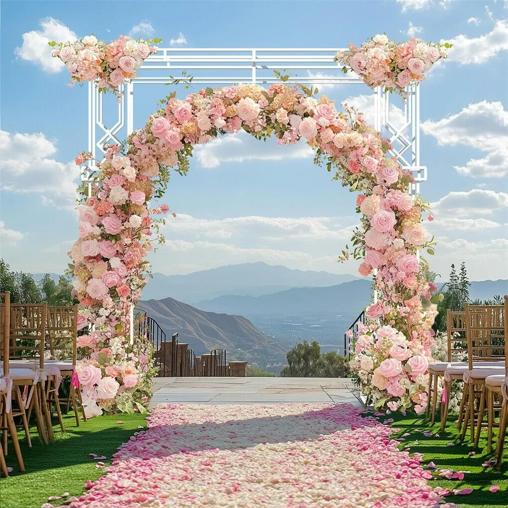 Fin 2.5M Oversized Metal Wedding Arch Stand Proposal Birthday Party Banquet Decor - Religious & Ceremonial
