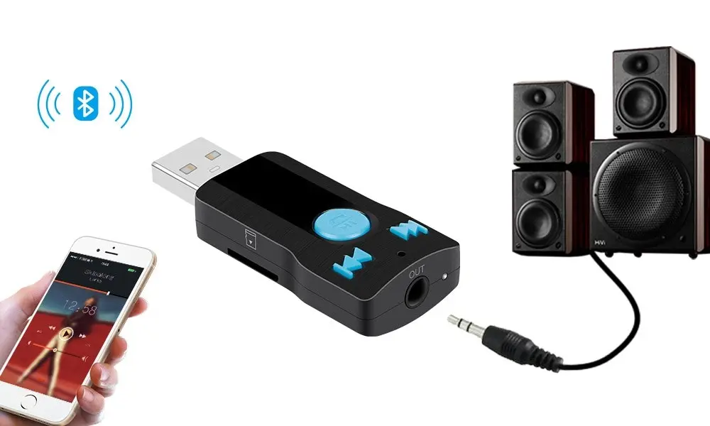 TODO Bluetooth Receiver V3.0 Car Kit Handsfree Phone Link Microsd Mp3 Bc07 - Electronics