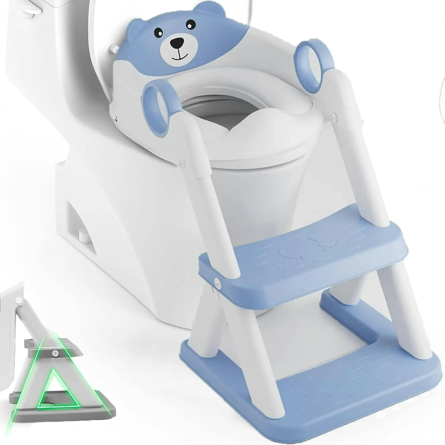 Potty Training Seat Ladder, Kids Boys Girls, Blue - Baby