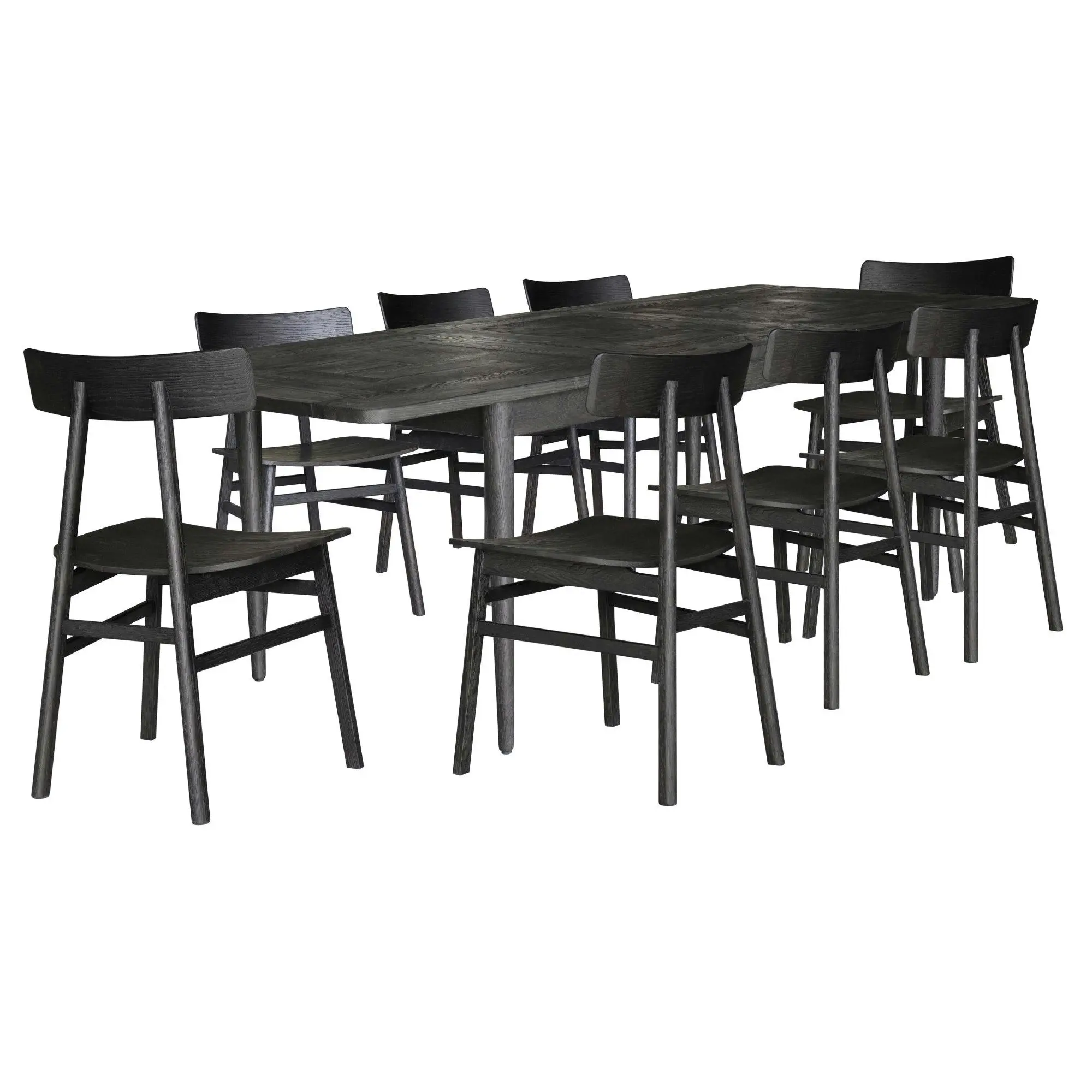 Claire 9pc Extendable Dining Table Timber Seat Chair Set - Furniture