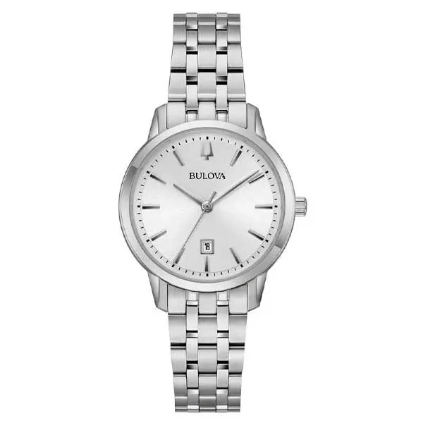 Bulova Silver Dial Classic Stainless Steel Women’s Watch (96M165) - Jewellery