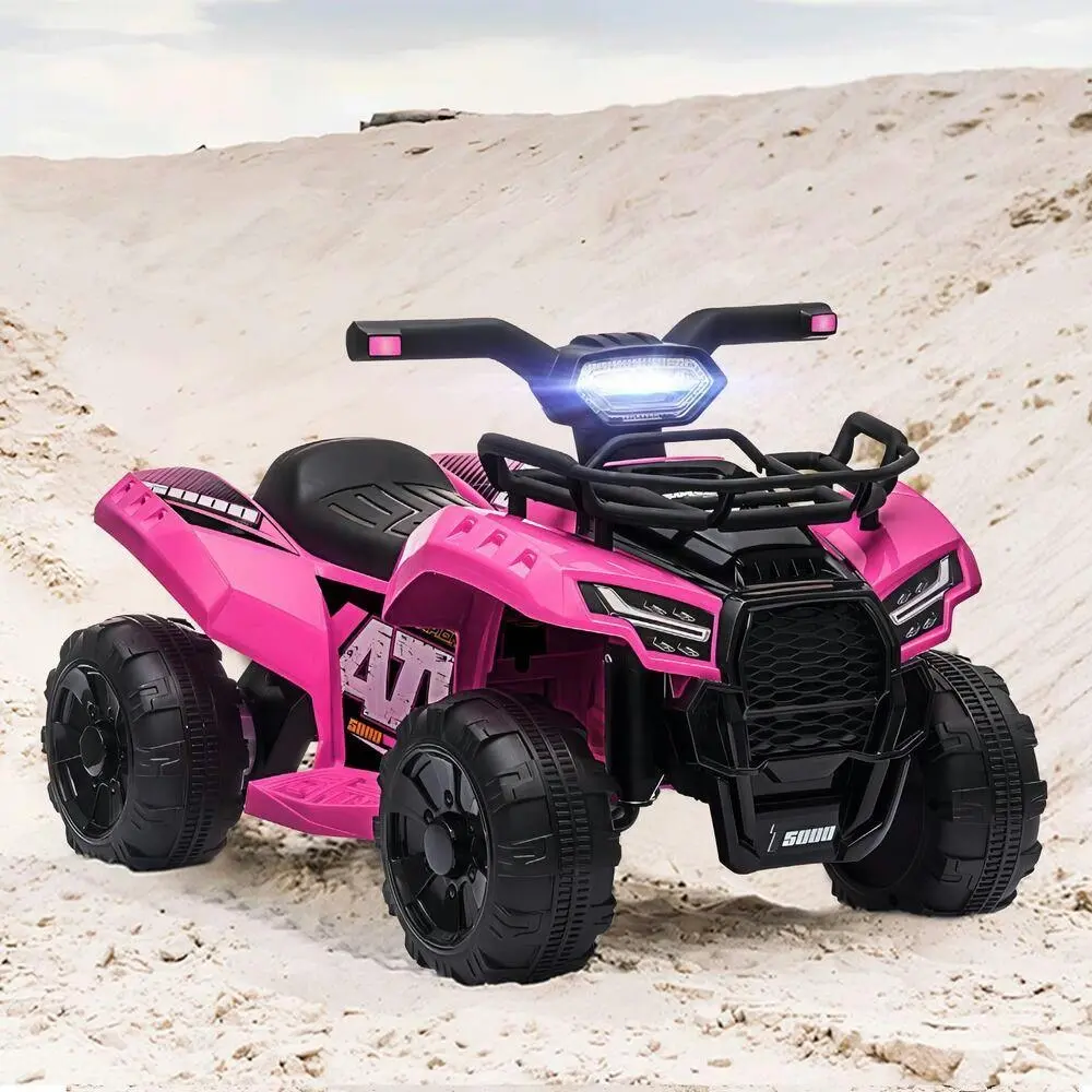 Alfordson Ride On Car Kids Electric ATV Toy With LED Lights Pink - Toys & Games