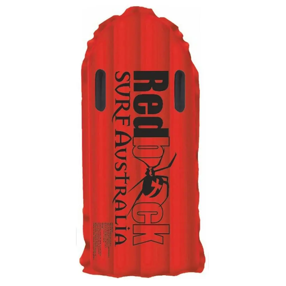 Redback 95cm Aussie Original Junior Beach Surf Bodyboard Cotton Fabric Top Red - Sports & Outdoor