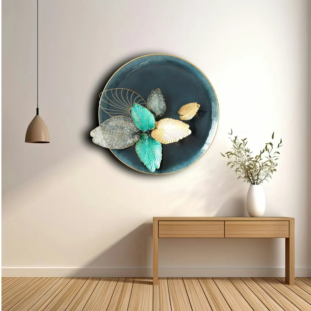 Fin 80Cm Metal Wall Art Leaves Wall Decor Home Decor Great Home Decor - Home & Garden