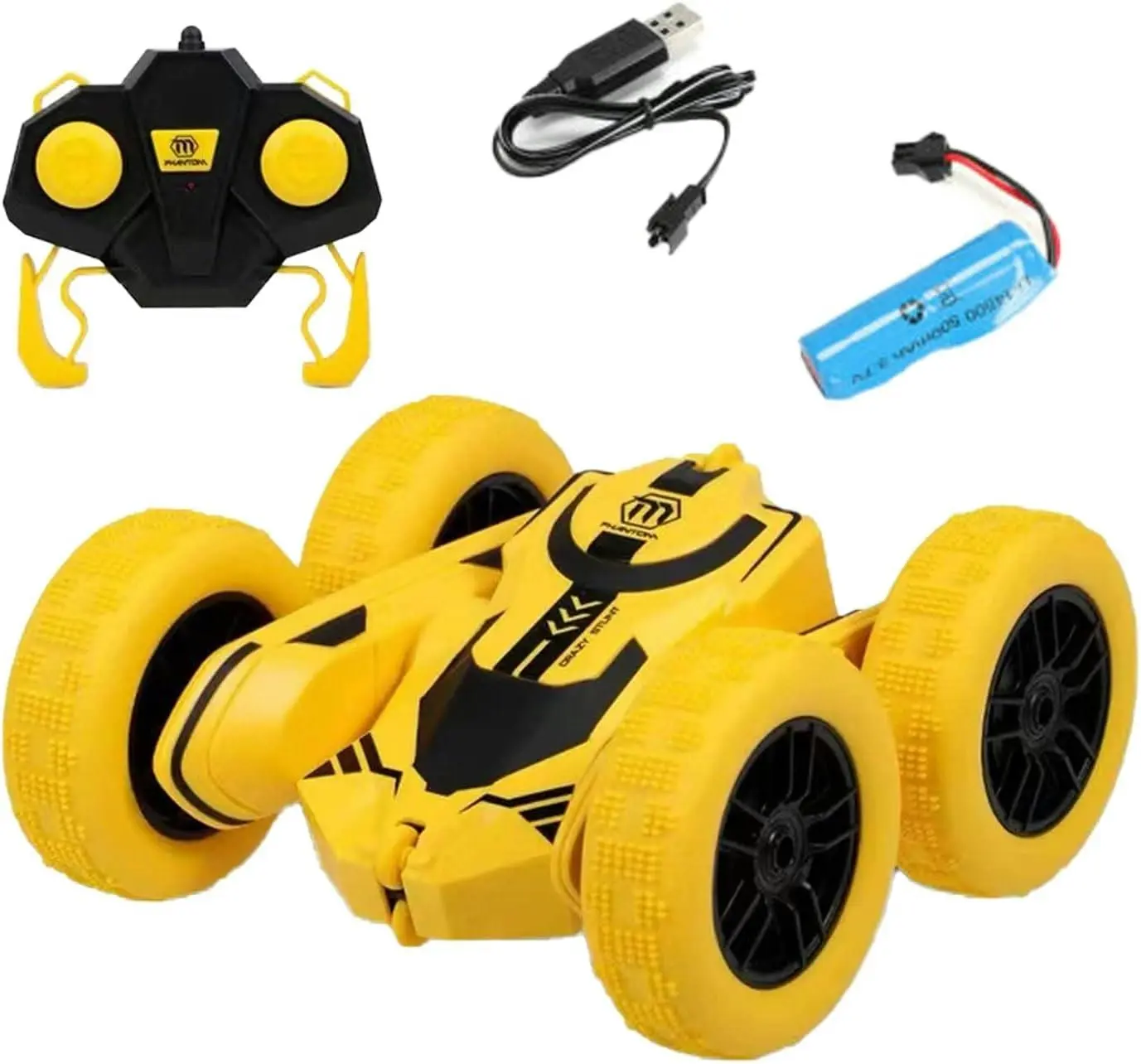 RC Stunt Car, EssentialPRO 4WD Remote Control Car, Double Sided Rotating, Tumbling - Electronics