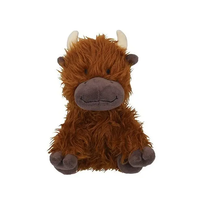 Rosewood Tough Rope Core Cow Plush Pet Dog Outdoor Chew Bite Fetch Toy Brown - Pets