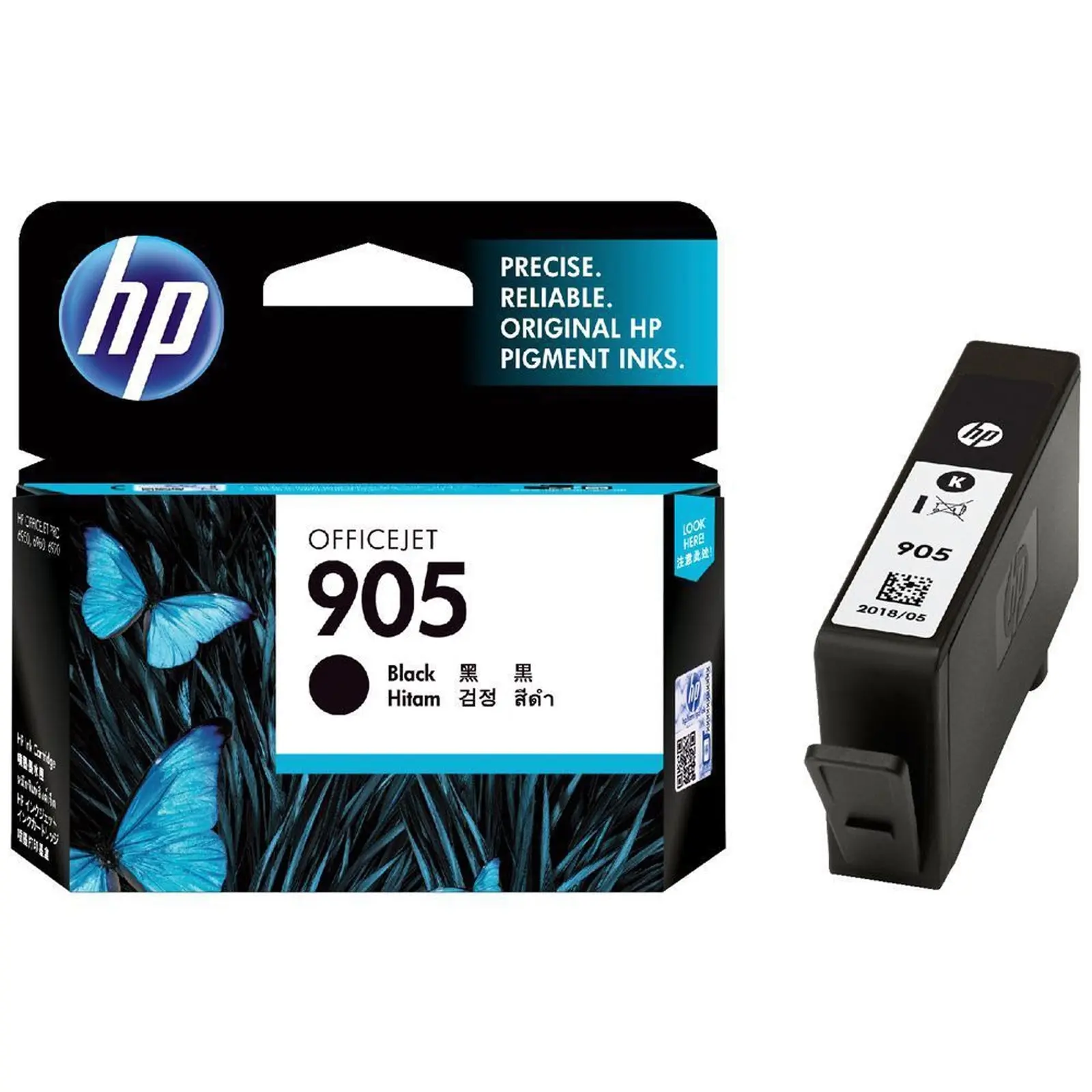 Original HP 905 Black Ink Cartridge J7K33A J7K34A 6950 6960 6970 T6M01AA - Electronics