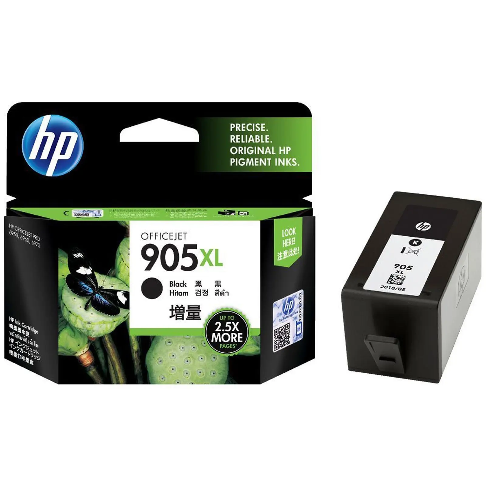 HP 905XL Black Ink Cartridge Toner J7K33A J7K34A 6950 6960 6970 T6M17AA - Electronics