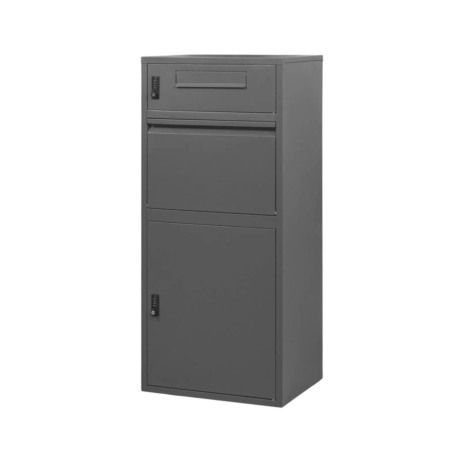 Freestanding Parcel Post Box Letter Box Package Mailbox Security Lock - Home & Garden