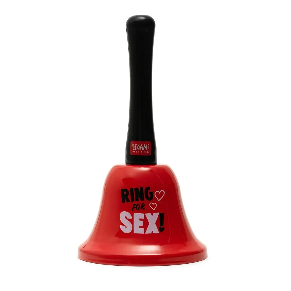 Legami Plastic/Metal Hand Bell Ring For S*x Party Game Supplies Ringbell Red - Hobbies
