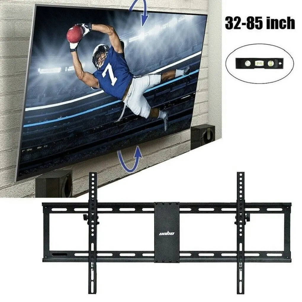 Fin Ultra Slim Fixed Tv Wall Mount With Spiritlevel For 32"-85" Sony Samsung Lg Tcl