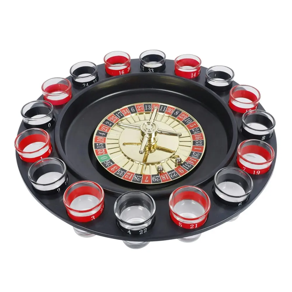 Razoo 30x30cm Drinking Roulette Shots Game Fun Tabletop Party Toy Set 18+ - Hobbies