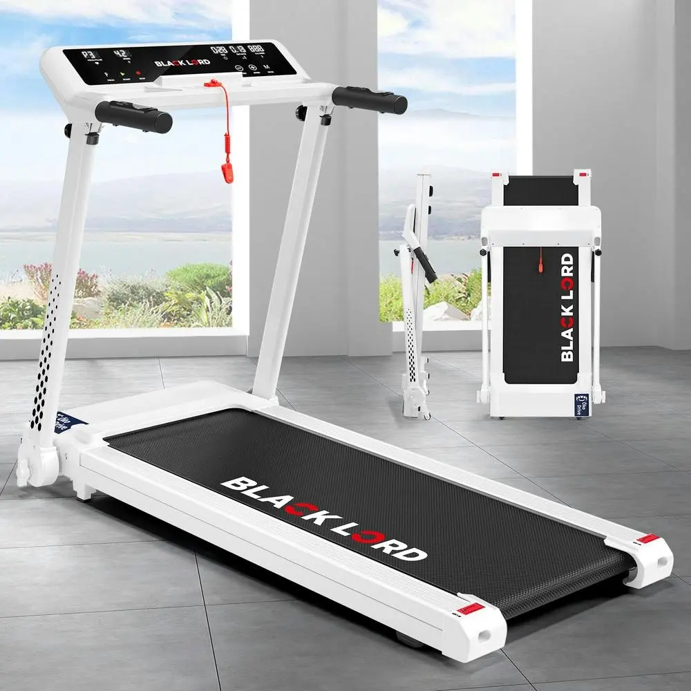 Black Lord Treadmill Electric Exercise Running Machine Foldable Home Gym Fitness White - Sports & Outdoor