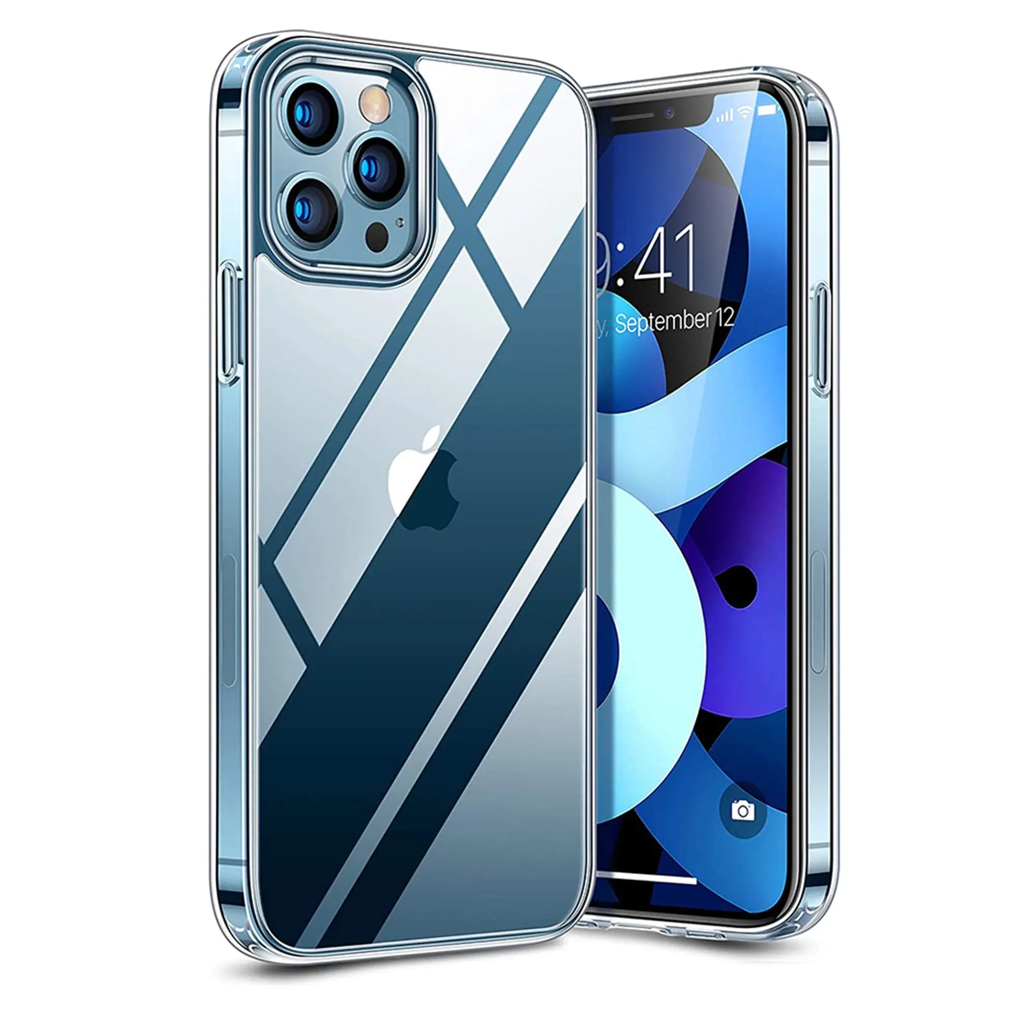 MEZON Crystal Clear Case for Apple iPhone 13 Pro (6.1") Ultra Slim Premium TPU Gel - Wireless Charging Compatible
