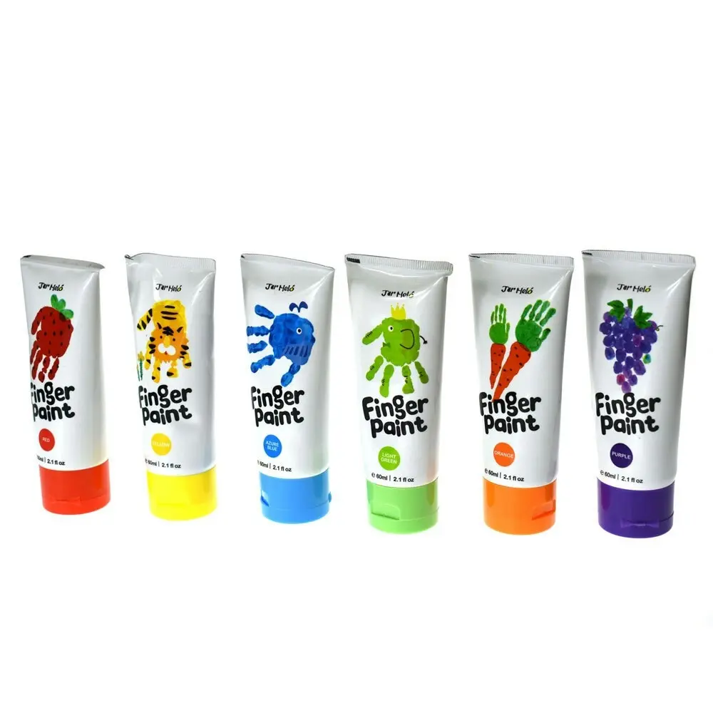 6pc Jar Melo Finger Paint/Painting 6 Colors Set Art/Crafts Fun Kids/Toddler 2y+ - Hobbies