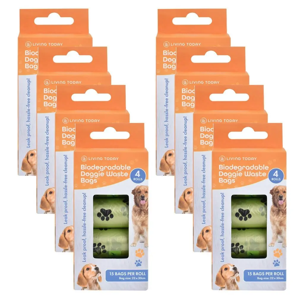 8PK Living Today Biodegradable Doggie Poop Waste Bag (480 Bags) - Pets