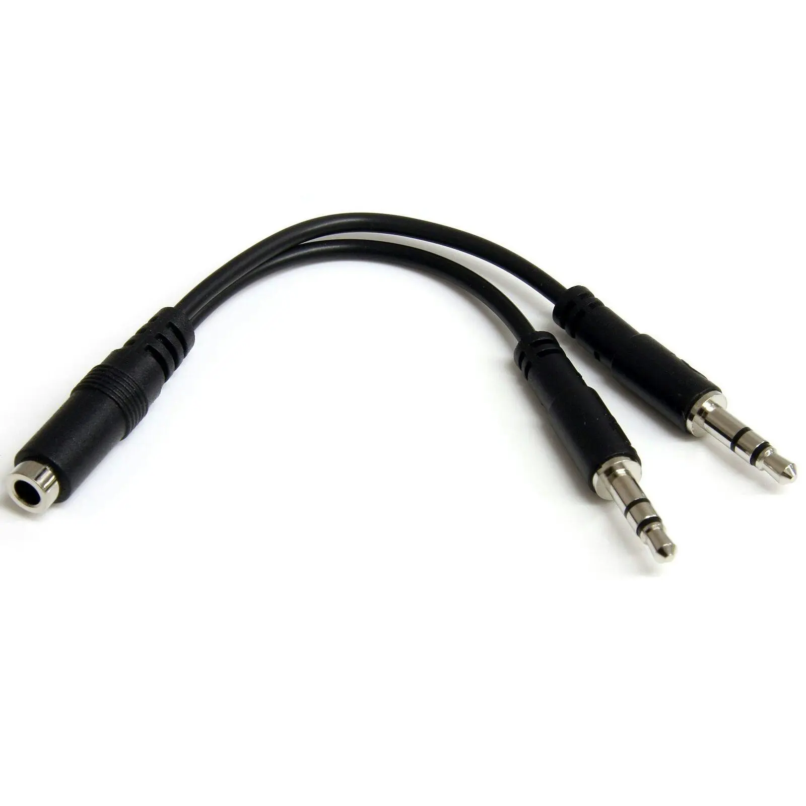Star Tech 4 Position to 2x3 Position 3.5mm Headset Splitter Adapter f/ Computers - Electronics