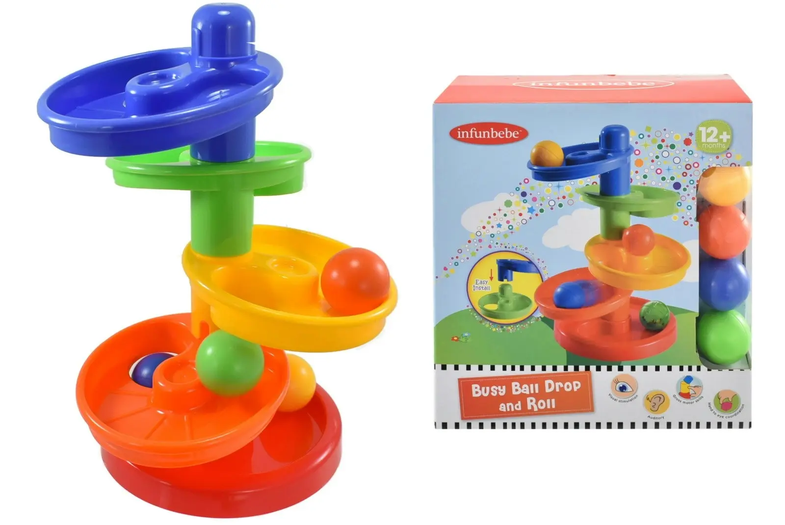 Infunbebe Busy Ball Drop & Roll Set - Toys & Games