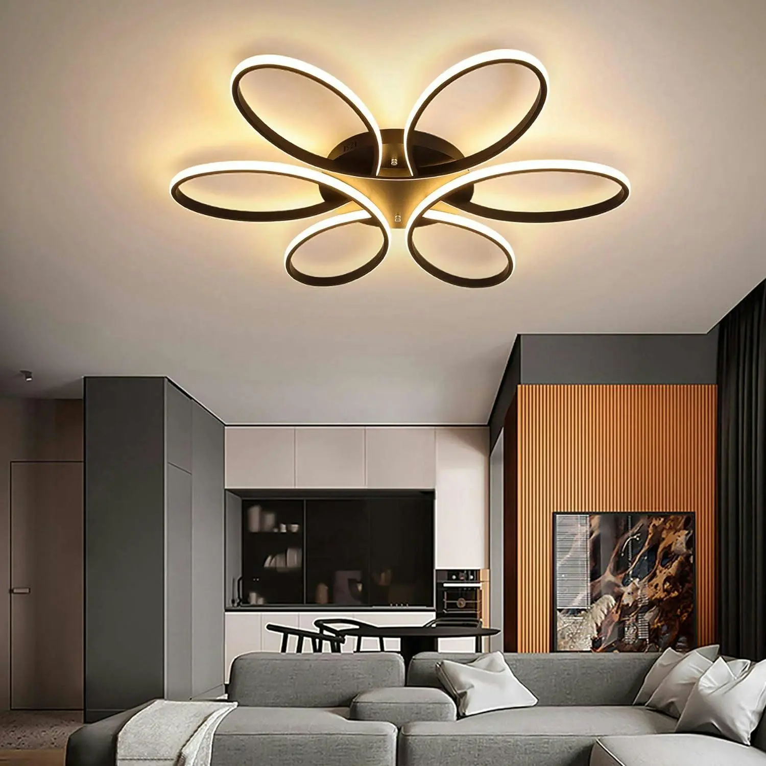 Modern LED Chandelier Light Fixture (90 cm) - Home & Garden
