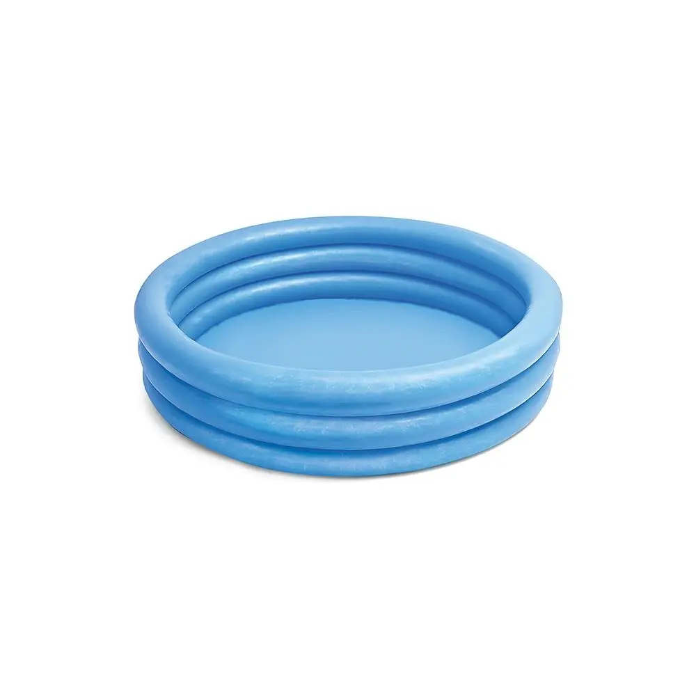 Intex Crystal 114x25cm Inflatable Swimming Pool Outdoor Garden Fun Kids 2+ Blue - Home & Garden