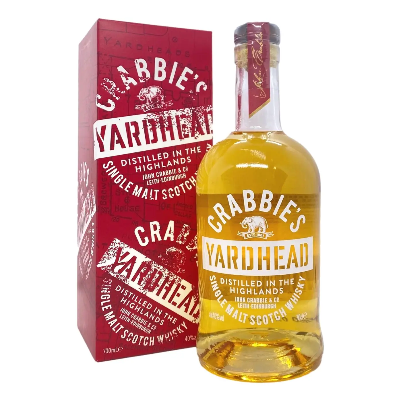 Crabbies Yardhead (Discontinued Packaging) Single Malt Whisky 700ml - Alcohol