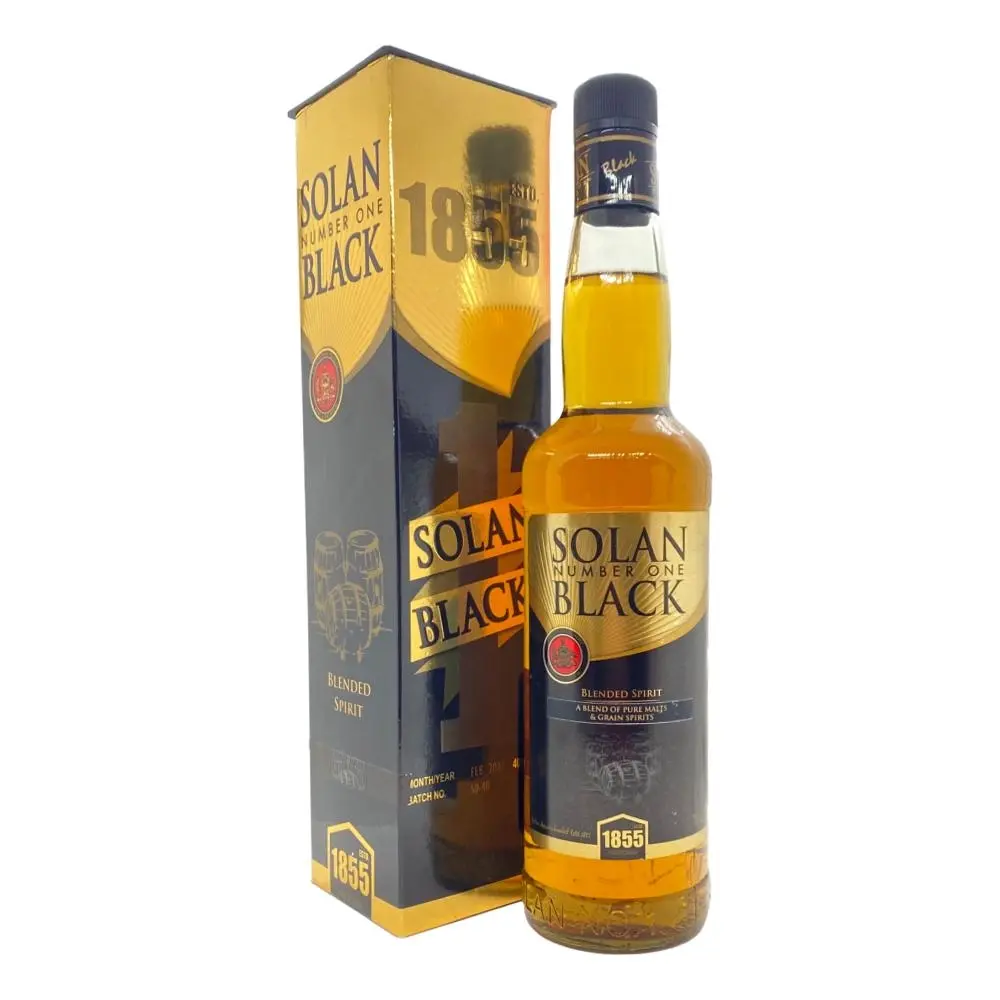 Solan Number One Black Indian Blended Whisky 700ml - Alcohol