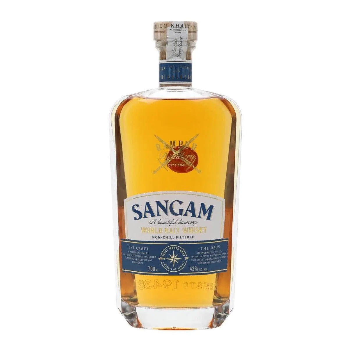 Rampur Sangam World Blended Whisky 700ml - Alcohol