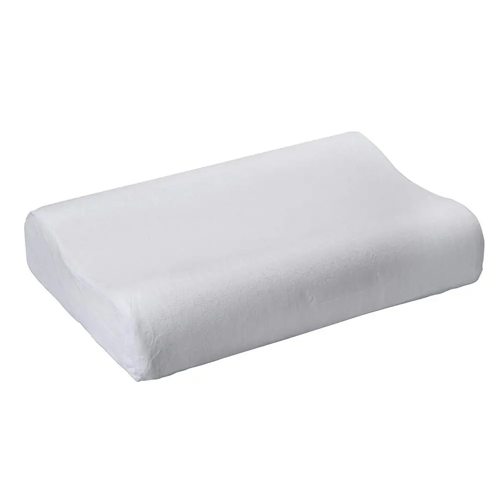 Bianca Deep Sleep Memory Foam Pillow Contoured 58x38cm Sleeping Cushion White - Home & Garden