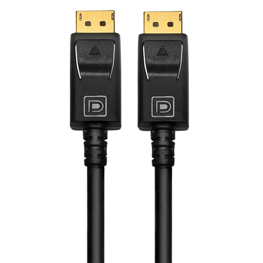 Cruxtec 2m DP 1.4 8K Displayport Male to Male Cable Display Port Connector Black - Electronics